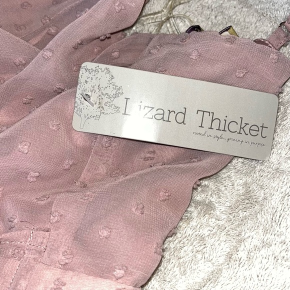 Spaghetti strap mauve romper. Brand new. Size Medium. A chiffon. Lined too - Picture 3 of 3